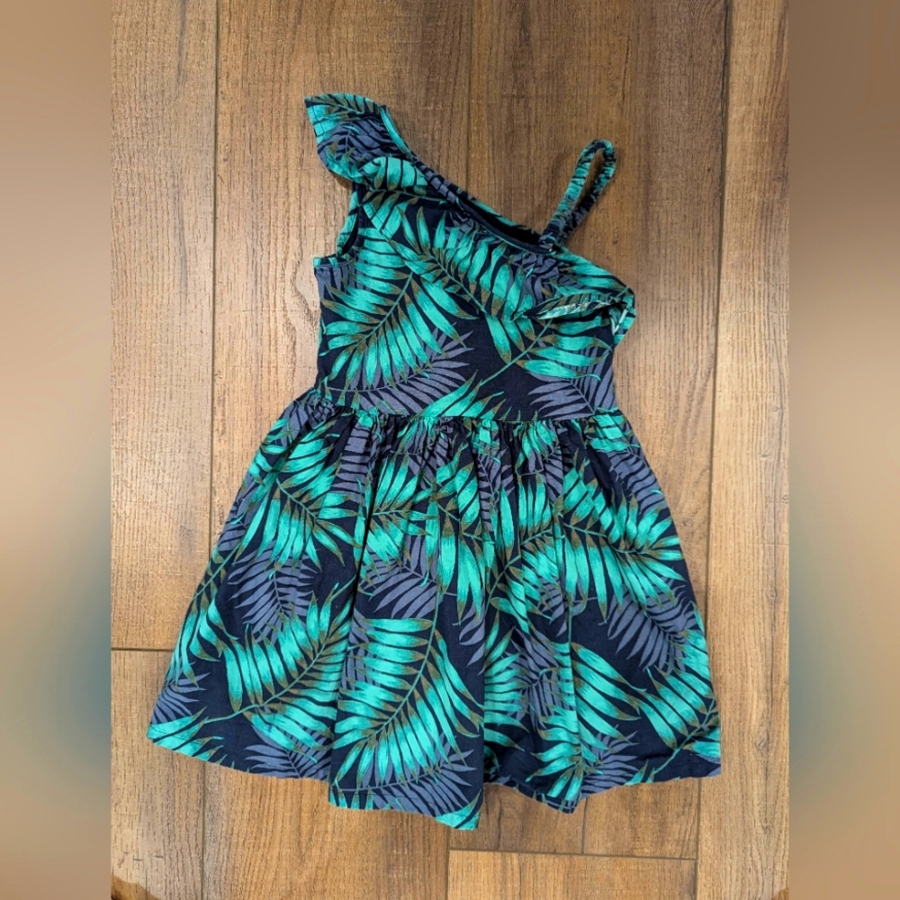Palm Leaf Girls Dress Sz 5t